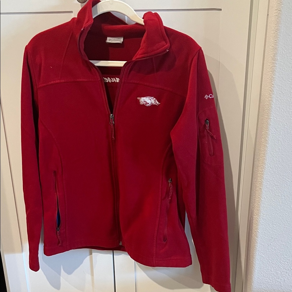 Arkansas Razorback Columbia fleece zip